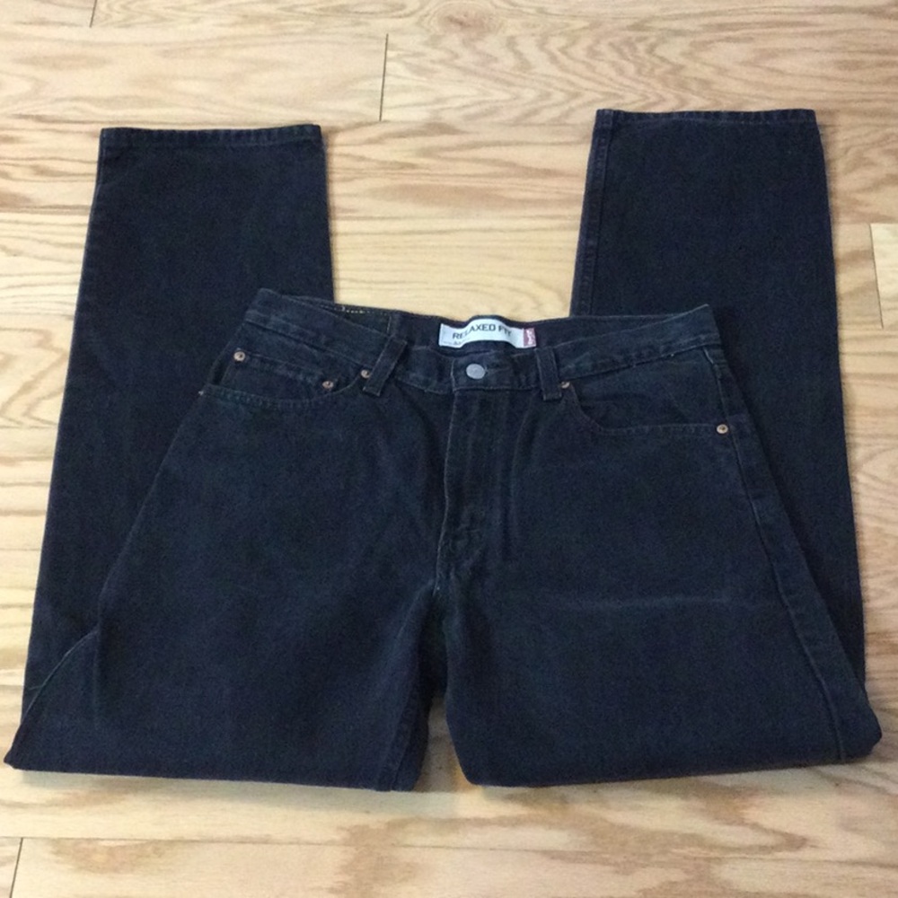 33x36 Levi’s 550 Relaxed Fit Black Straight-Leg Jeans